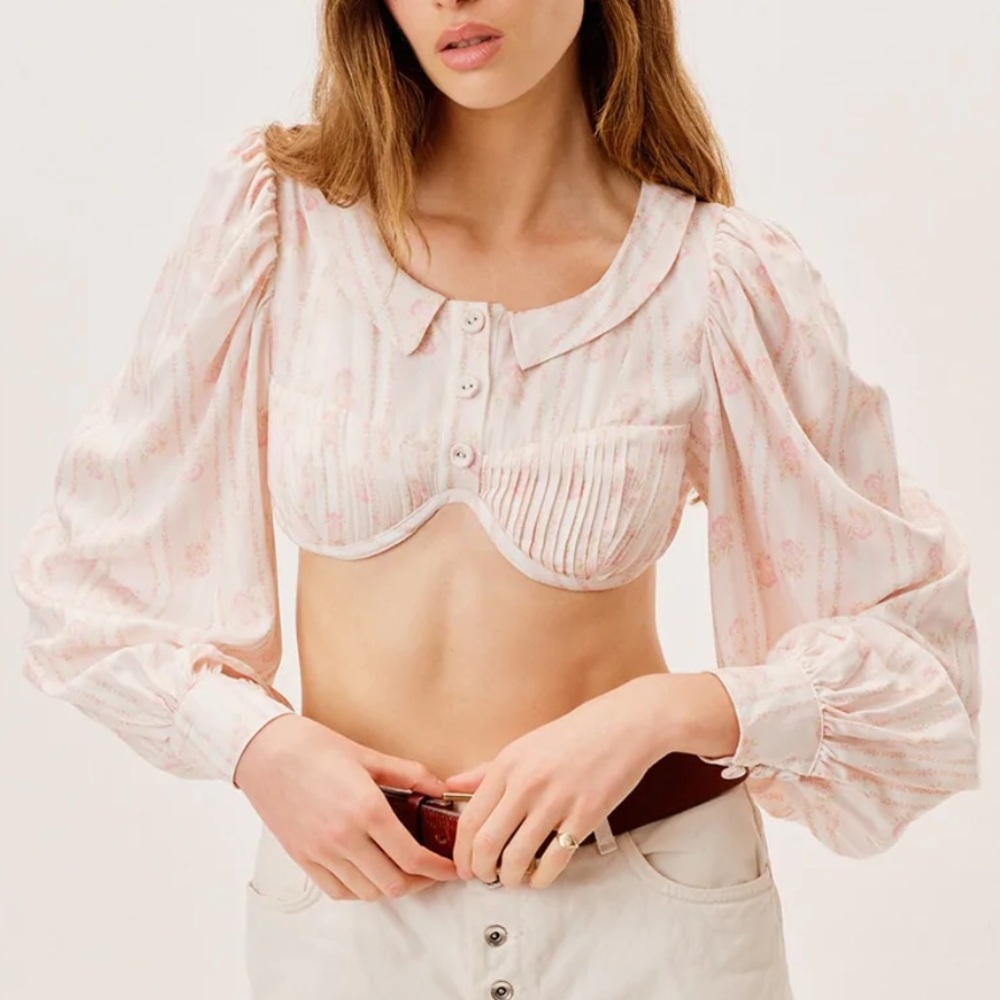 NWT for love and lemons carly top
